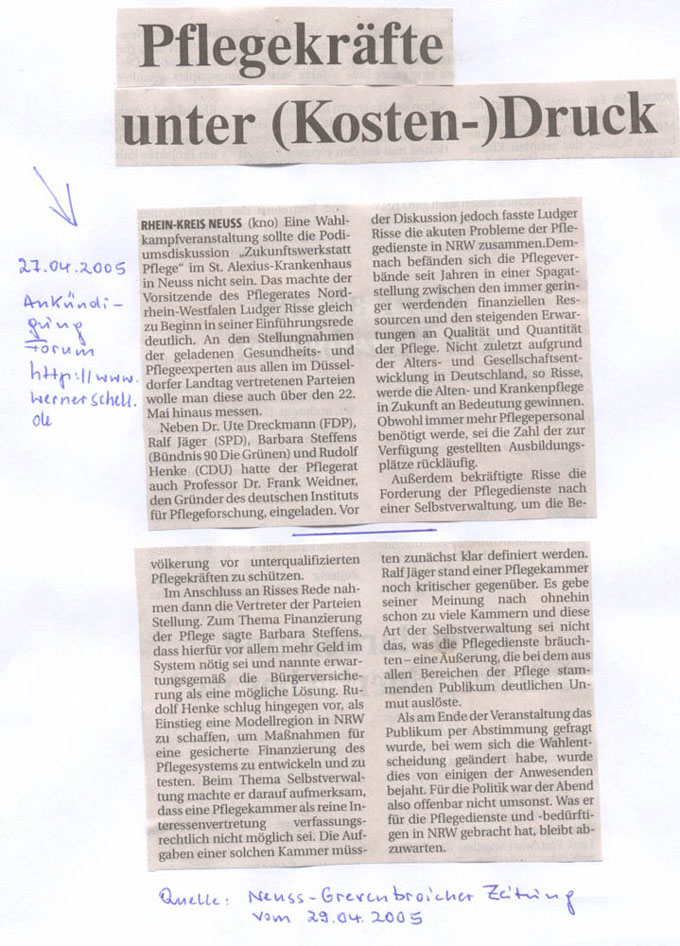 Zukunftswerkstatt Pflege